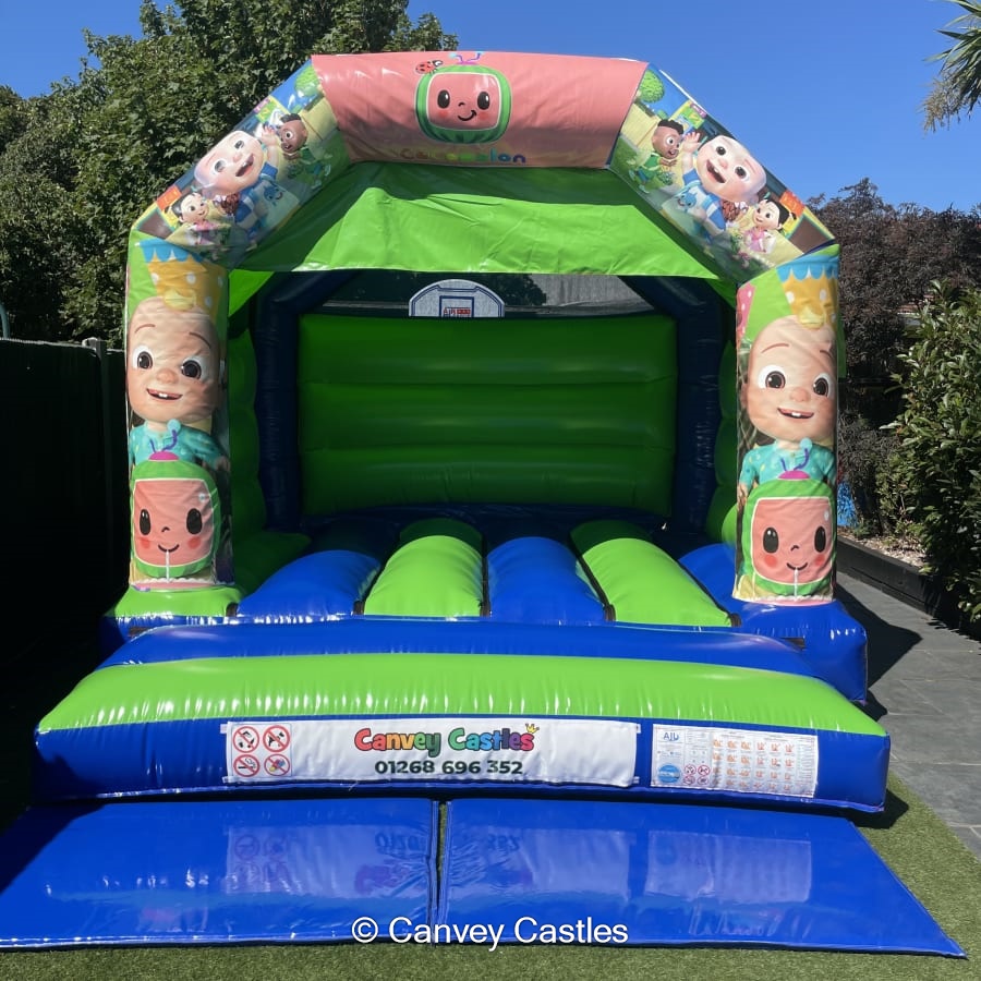 12ft x 12ft Green and Blue Bouncy Castle Bouncy Castle Hire