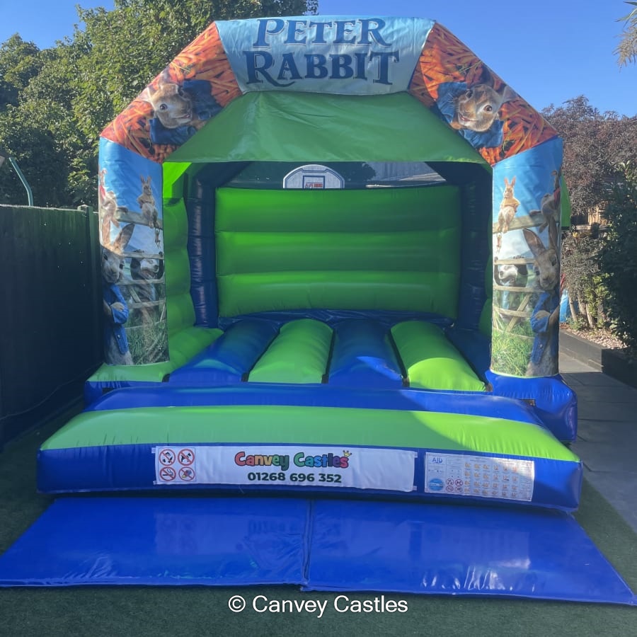 12ft x 12ft Green and Blue Peter Rabbit Bouncy Castle - Bouncy Castle ...