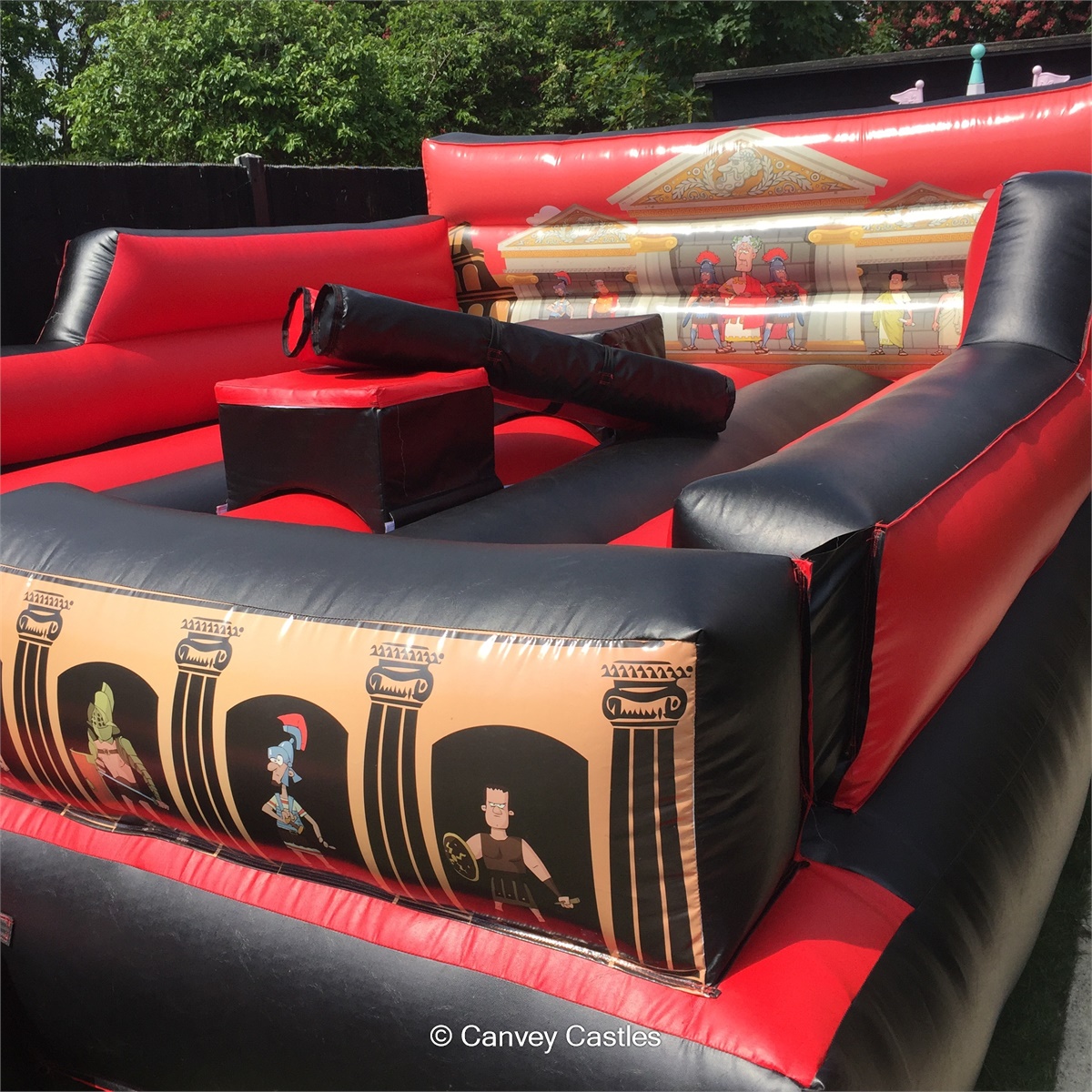 15ft x 20ft Black and Red Gladiator Dual Inflatable Game - Bouncy ...